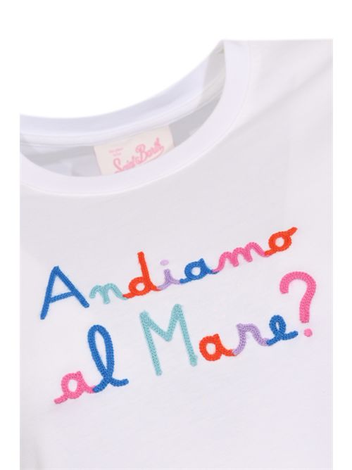 T-shirt Emilie in cotone con ricamo Andiamo al Mare? Mc2 Saint Barth | EMI000109160L